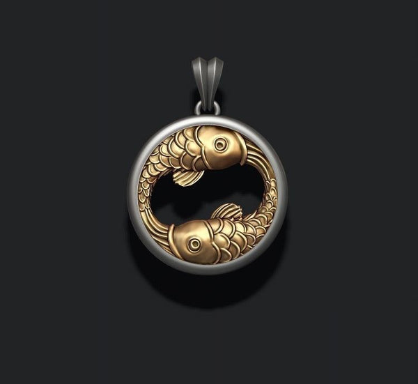 Pisces necklace - Zodiac sign necklace