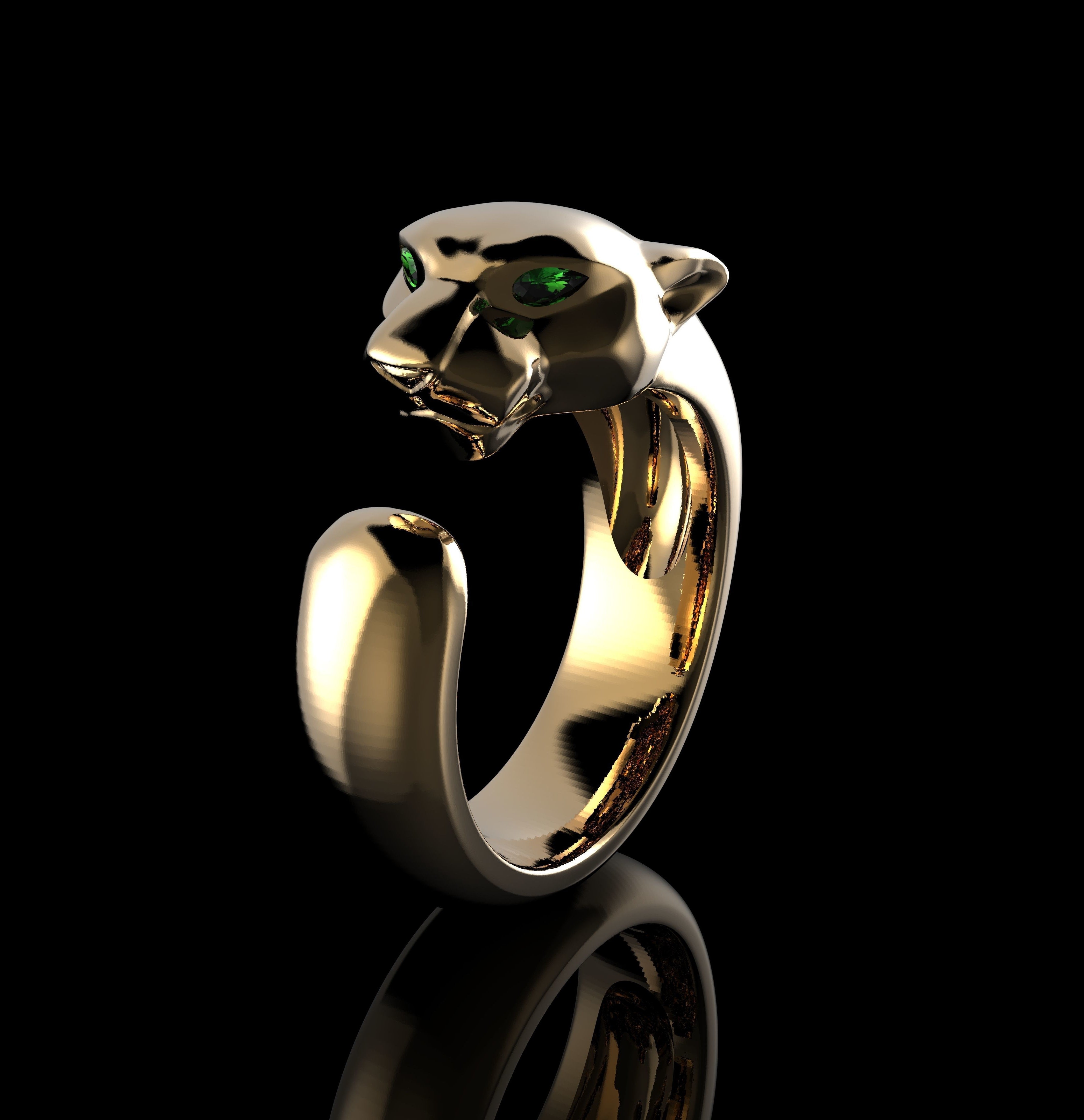 1 Gram Gold Plated Jaguar with Diamond Fashionable Design Ring for Men -  Style B317 – Soni Fashion®