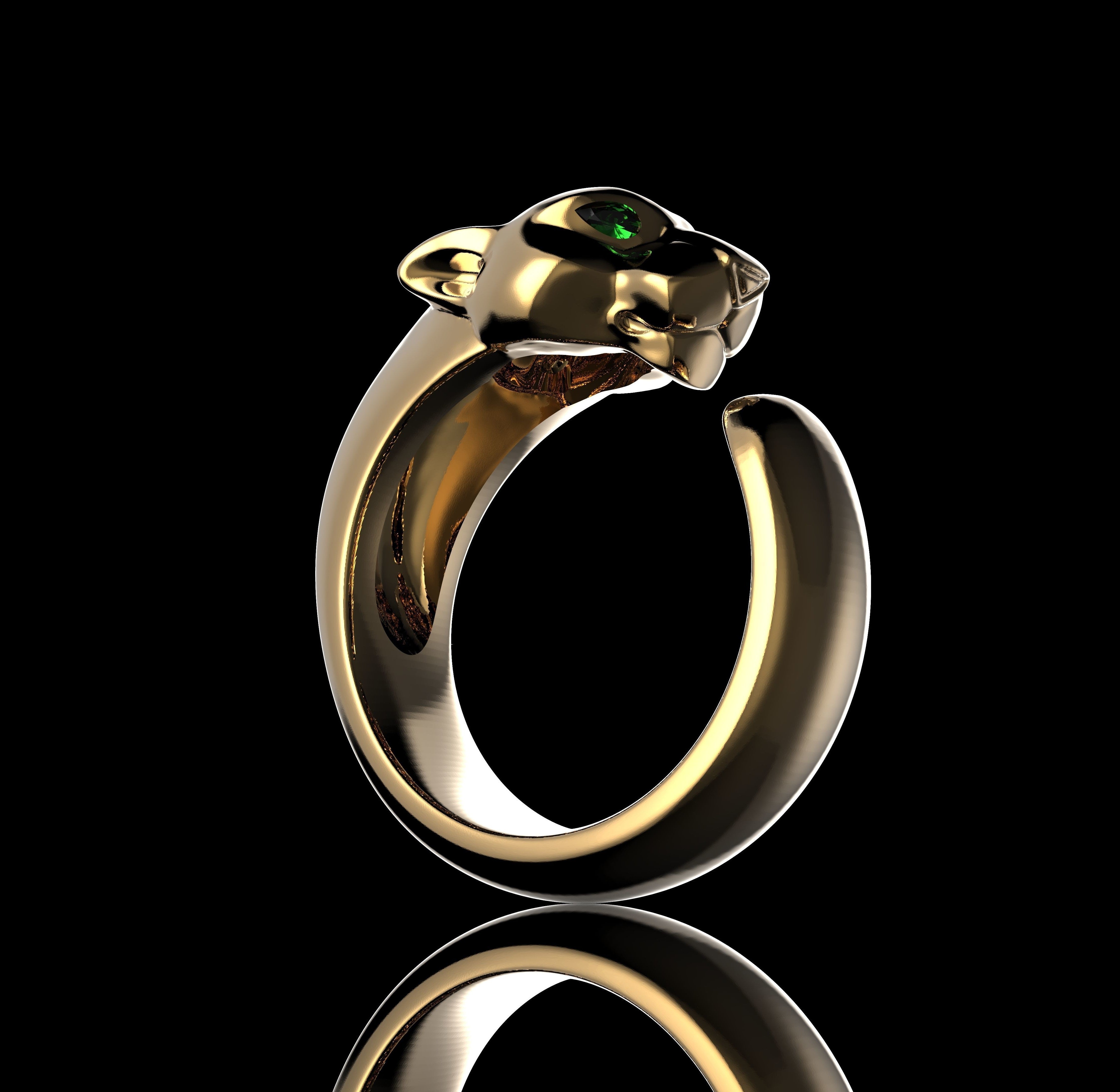 Gold Stylist Jaguar Ring