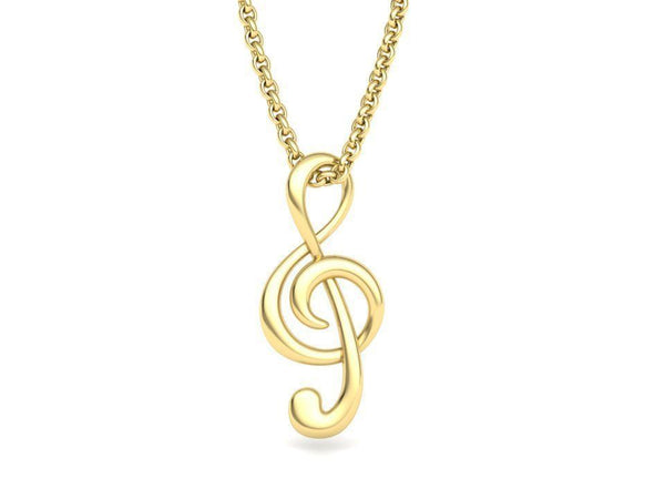 Treble Clef Necklaces - Treble clef pendant - Treble clef