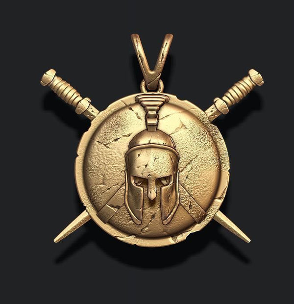 Spartan Necklaces - Spartan Shield Damaged Necklaces