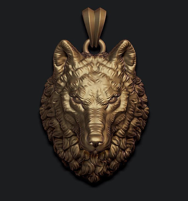 Wolf necklaces - Gold wolf necklaces